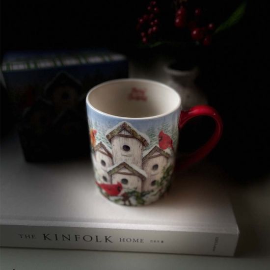  머그14온즈-cardinal birdhouse