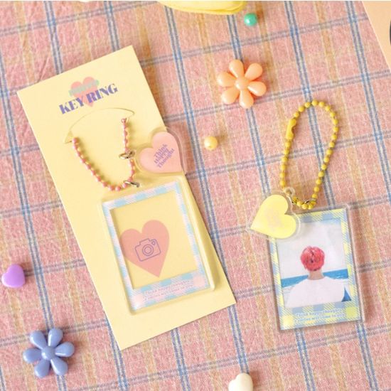 THT 체크 폴라 아크릴키링