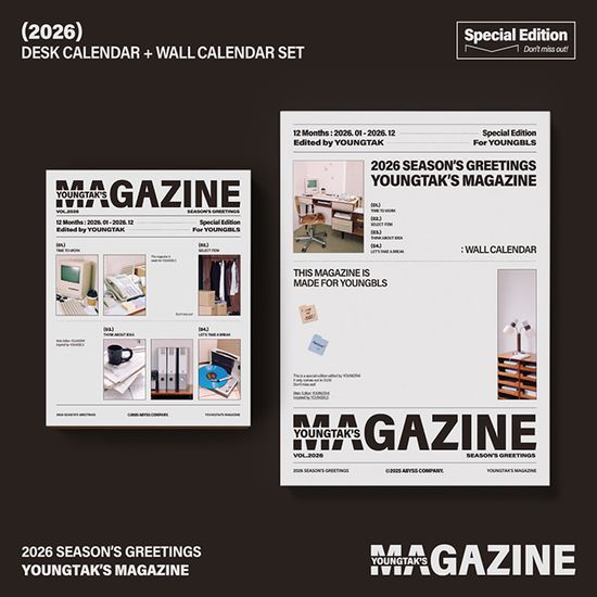 2026 SEASONS GREETINGS [YOUNGTAK'S MAGAZINE] - CALENDAR SET