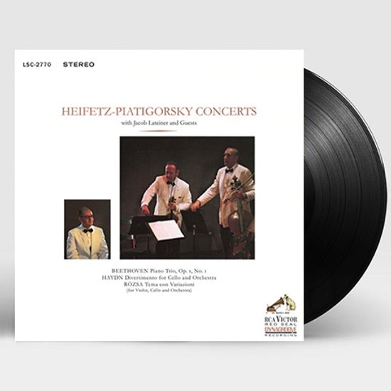 PIANO TRIO, DIVERTIMENTO FOR CELLO AND ORCHESTRA, TEMA CON VARIAZIONI/ JASCHA HEIFETZ, GREGOR PIATIGORSKY [180G LP] [하이페츠 & 피아티고르스키: 베토벤, 하이든, 로자]