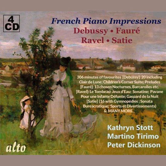FRENCH PIANO IMPRESSIONS/ KATHRYN STOTT, MARTINO TIRIMO, PETER DICKINSON [드뷔시, 포레, 라벨, 사티: 프랑스 피아노 작품 모음집]