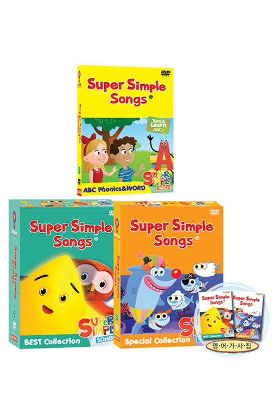 슈퍼심플송 베스트+스페셜 콜렉션 32종 전체세트 [16DVD+16CD+가사집] [SUPER SIMPLE SONG ABC PHONICS & WORD]