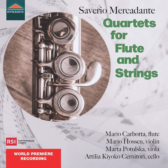 QUARTETS FOR FLUTE AND STRINGS/ MARIO CARBOTTA [메르카단테: 플루트와 현을 위한 사중주곡 - 리오 카르보타]
