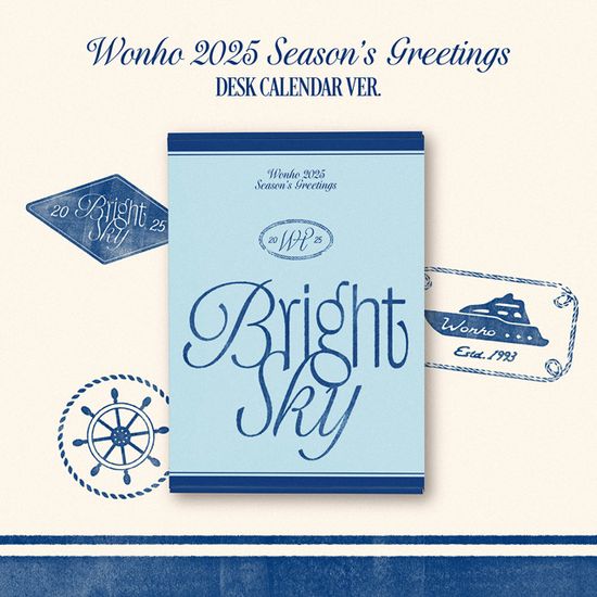 2025 SEASONS GREETINGS [BRIGHT SKY] [DESK CALENDAR VER]