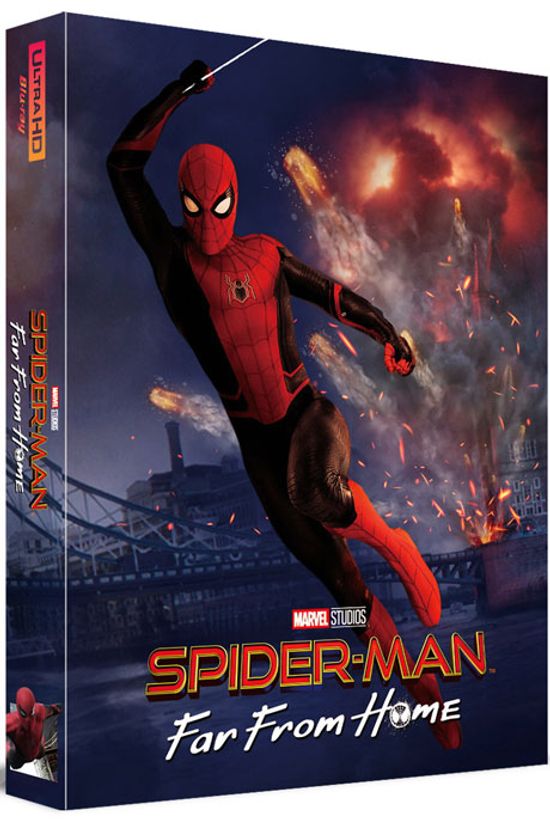 스파이더맨: 파 프롬 홈 4K UHD+3D+BD [B2 렌티큘러 풀슬립 스틸북 넘버링 한정판] [SPIDER-MAN: FAR FROM HOME]