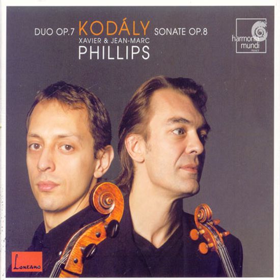 DUO OP.7 & SONATE OP.8/ XAVIER PHILLIPS, JEAN-MARC PHILLIPS-VARJABEDIAN [코다이: 바이올린과 첼로를 위한 듀오 & 무반주 첼로 소나타]