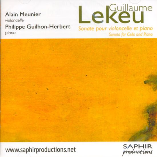 SONATA FOR CELLO AND PIANO/ ALAIN MEUNIER/ PHILIPPE GUILHON-HERBERT