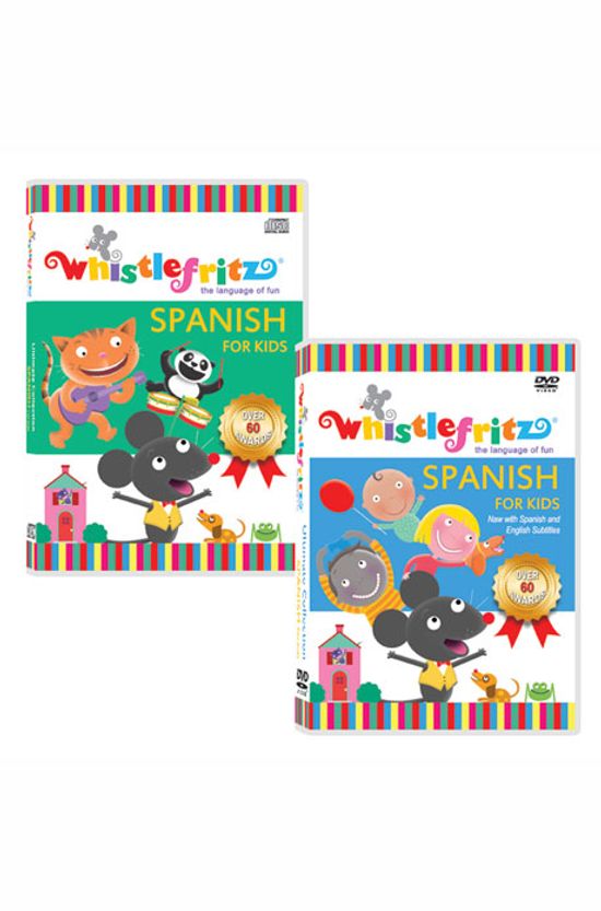 스페인어: 에스파냐어, 에스파뇰 5종 [5DVD+3CD(노래)] [한정판] [WHISTLEFRITZ: SPANISH FOR KIDS]