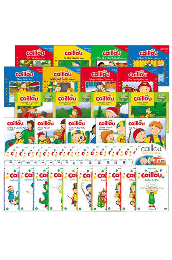 뉴 까이유 스페셜 19종세트+듀얼 스토리북 36종 [8DVD+8CD+싱어롱CD+대본2권] [NEW CAILLOU SPECIAL]