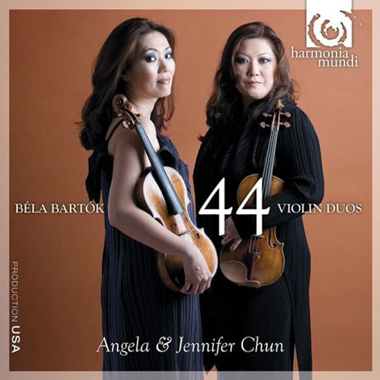 44 VIOLIN DUOS/ ANGELA & JENNIFER CHUN [안젤라 & 제니퍼 전: 바르톡 - 두 대의 바이올린을 위한 44개 모음곡]