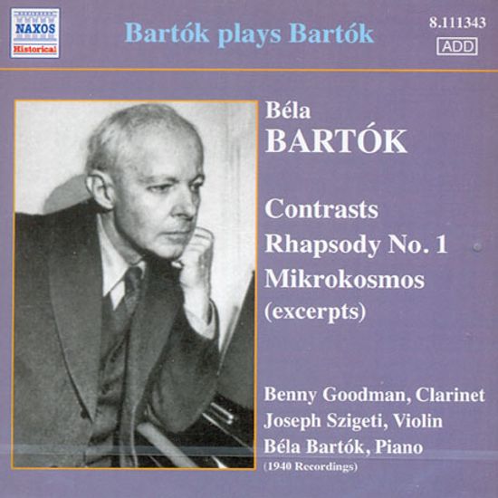 CONTRASTS RHAPSODY NO.1/ JOSEPH SZIGETI, BELA BARTOK