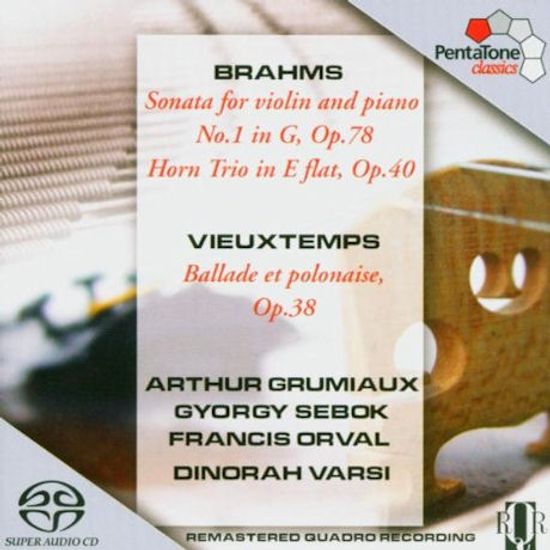 SONATA FOR VIOLIN AND PIANO NO.1/ ARTHUR GRUMIAUX, GYORGY SEBOK [SACD HYBRID] [브람스: 바이올린 소나타 1번 & 호른 트리오]