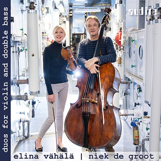 DUOS FOR VIOLIN AND DOUBLE BASS/ ELINA VHALA, NIEK DE GROOT [펜데레츠키, 윤이상 외: 더블 베이스와 바이올린 듀오를 위한 작품집 - 배핼래, 그루트]