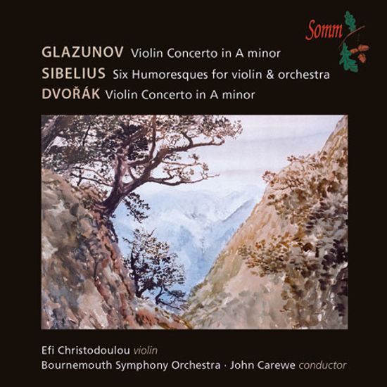 VIOLIN CONCERTOS/ EFI CHRISTODOULOU, JOHN CAREWE [글라주노프, 드보르작: 바이올린 협주곡 & 시벨리우스: 6 유모레스크]