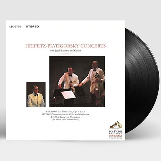 PIANO TRIO, DIVERTIMENTO FOR CELLO AND ORCHESTRA, TEMA CON VARIAZIONI/ JASCHA HEIFETZ, GREGOR PIATIGORSKY [베토벤: 피아노 삼중주, 하이든: 첼로를 위한 디베르티멘토, 로자: 피아노 5중주 - 하이페츠, 피아티고르스키] [180G LP]