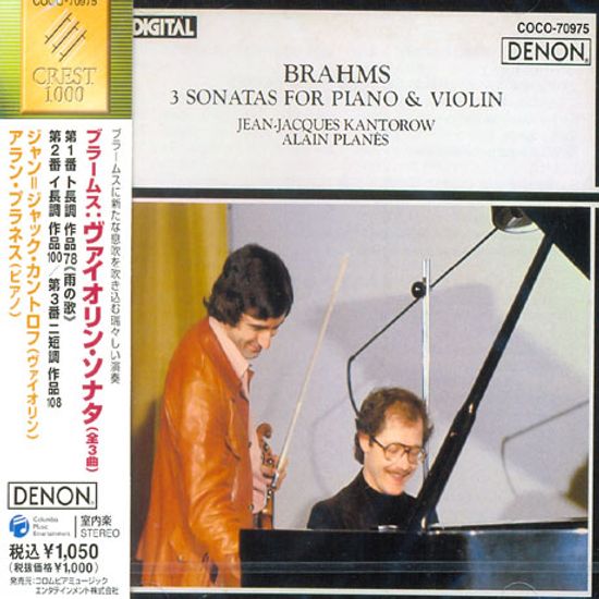 3 SONATAS FOR PIANO & VIOLIN/ JEAN-JACQUES KANTOROW, ALAIN PLANES
