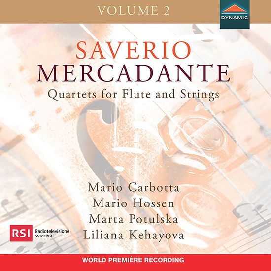 QUARTETS FOR FLUTE AND STRINGS VOL.2/ MARIO CARBOTTA [메르카단테: 플루트와 현을 위한 사중주곡 - 마리오 카르보타]
