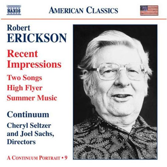 ORCHESTRAL, CHAMBER AND VOCAL MUSIC/ CONTINUUM, CHERYL SELTZER, JOEL SACHS [에릭슨: 관현악, 실내악, 보컬음악 모음집]