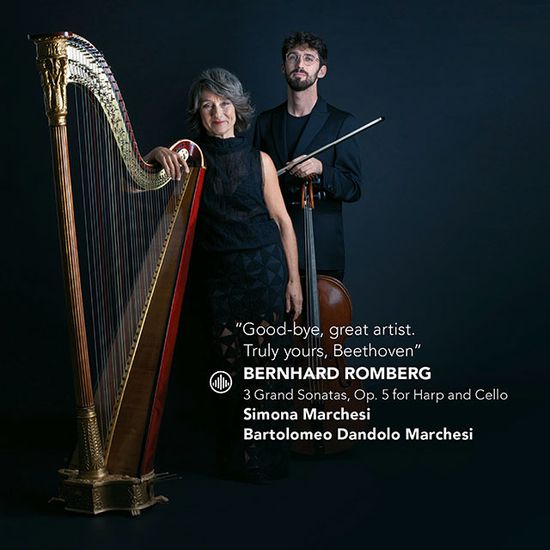 3 GRAND SONATAS OP.5 FOR HARP AND CELLO/ SIMONA MARCHESI, BARTOLOMEO DANDOLO MARCHESI[롬베르크: 하프와 첼로를 위한 세 곡의 소나타 - 시모나 & 바르톨로메오 단돌로 마르케시]