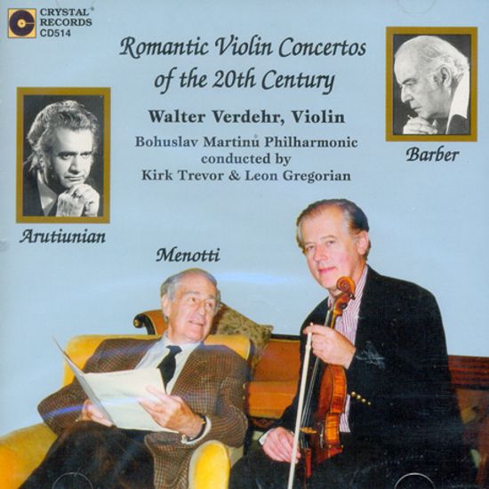 ROMANTIC VIOLIN CONCERTOS OF THE 20TH CENTURY/ WALTER VERDEHR, KIRK TREVOR