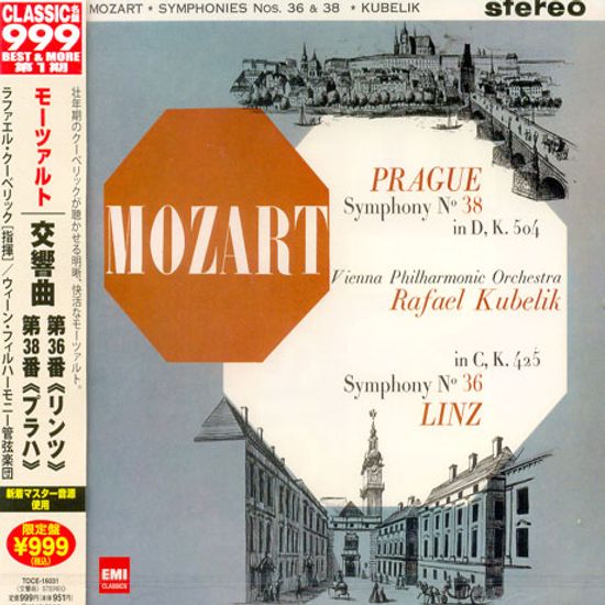 SYMPHONIES NO.36 & 38: PRAGUE/ RAFAEL KUBELIK [JAPAN EDITION]