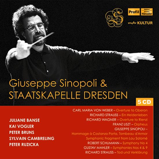 WEBER, STRAUSS, WAGNER, LISZT, SHCUMANN, MAHLER/ GIUSEPPE SINOPOLI [슈타츠카펠레 드레스덴 실황 공연 선집 - 주세페 시노폴리]