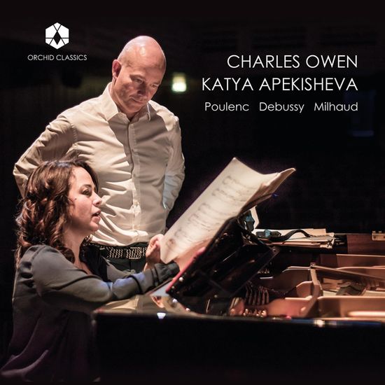 FRENCH MUSIC FOR TWO PIANOS/ KATYA APEKISHEVA, CHARLES OWEN [미요. 풀렝크, 드뷔시: 스카라무슈, 두 대의 피아노를 위한 소나타, 세 개의 녹턴 - 찰스 오웬, 카티야 아페키셰바]