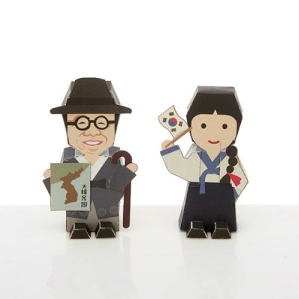 유관순,김구페이퍼토이 set