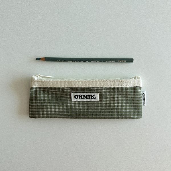Pencil Pouch - Green Check [000]