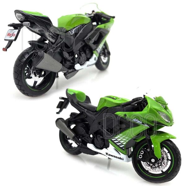 1:18 가와사키 닌자 ZX-10R 그린 오토바이 미니카 