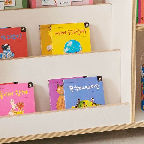 토이 아기 전면 책장 교구장 4단 어린이 낮은 (착불)