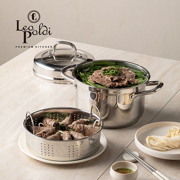 레오폴디 디베르소 IH 스텐 찜곰솥 22cm