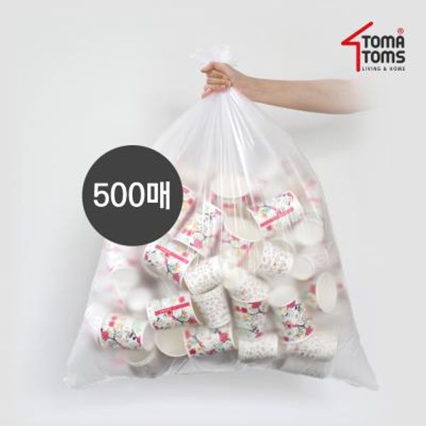 [토마톰스]쓰레기/분리수거함 비닐봉투 80L 100매 5개