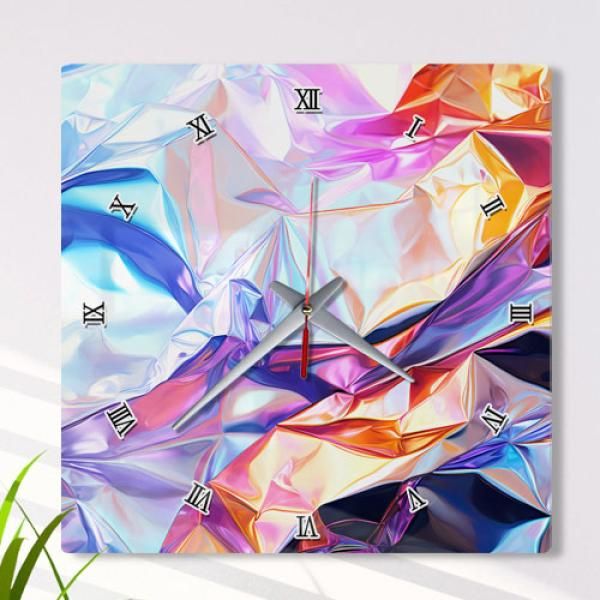 ad492-아크릴시계_컬러풀은박지