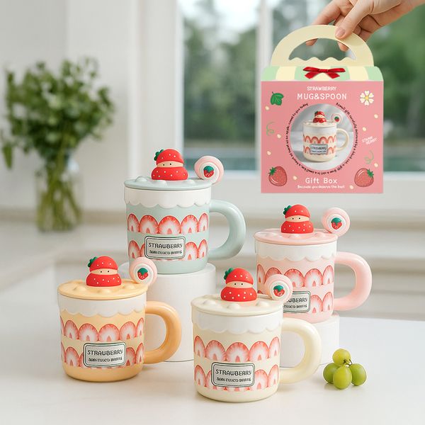 레토 딸기 스푼 머그컵 세트 400ml