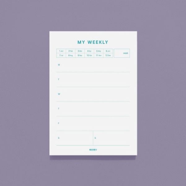 MY WEEKLY 심플 메모지 주간 체크리스트 플래너