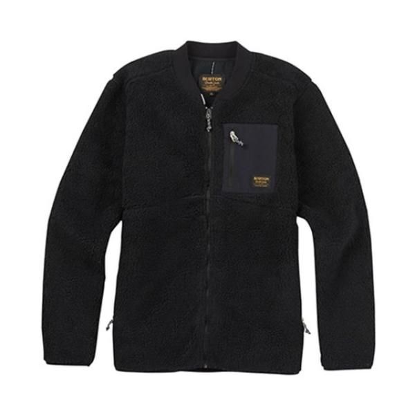 버튼 GROVE FLEECE FULL ZIP TRUE BLACK 플리스