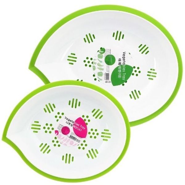나뭇잎 채반 (소_26.5cm) 야채 바구니(W3E0F5A)