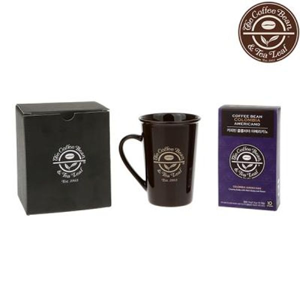 커피빈 브라운 머그 12oz+콜롬비아 아메리카노10T