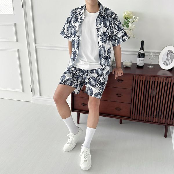 골피아 남자 여름 바캉스 해변룩 비치웨어 반팔 남방