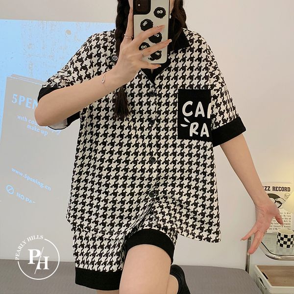 페리힐즈 여성잠옷 블랙카라 상하 홈웨어 파자마(7032