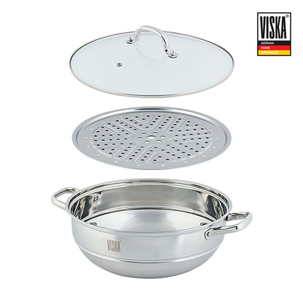 비스카 IH 스테인레스 찜솥세트 34cm VK-SP340