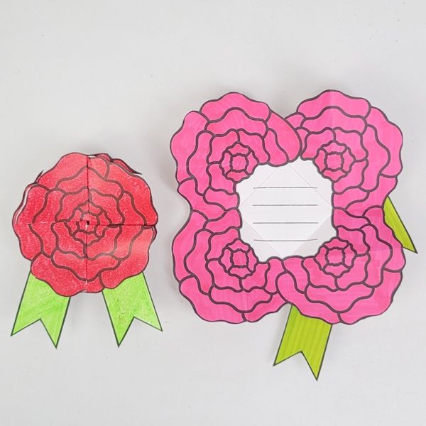 카네이션 편지 펴지는 브로치 만들기 DIY KIT(5인용)