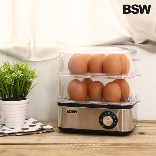 BSW 스테인레스 2단 멀티 계란찜기 BS-1504-EB