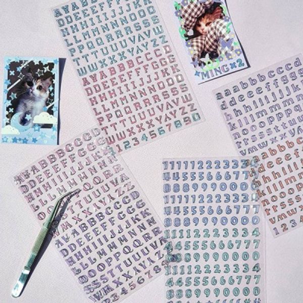 알파벳 실버라인 스티커 SET