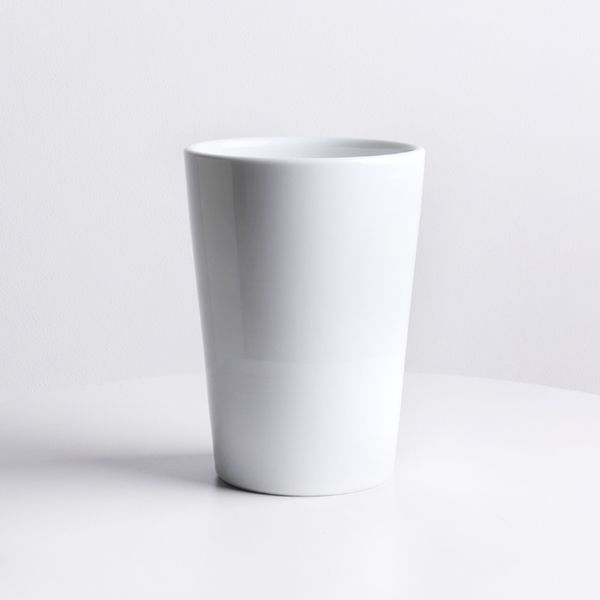 늘 설화 국산 물레 백자 도자기 브이컵 500ml 1p
