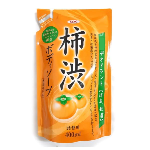 일본SOC 감 바디클렌저 리필용(400ml)탄닌 탈취효과