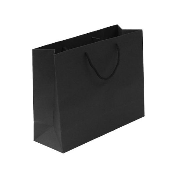 무지 가로형 쇼핑백(블랙)(30x25cm)/종이쇼핑백