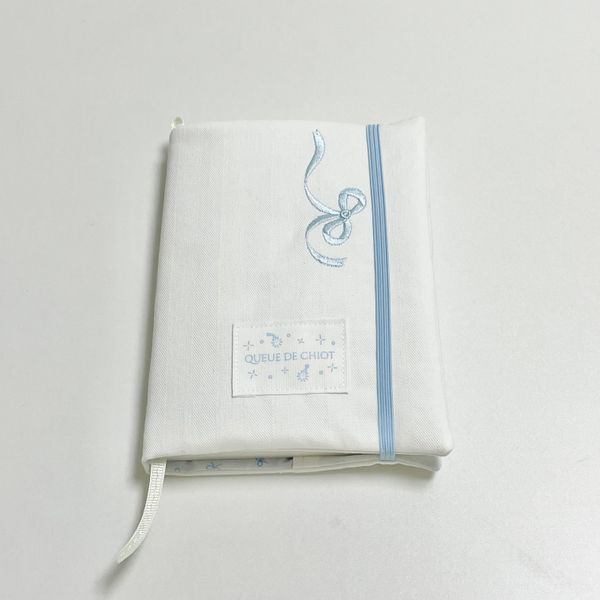 폼폼 리본 북커버 다이어리커버 - 하늘
