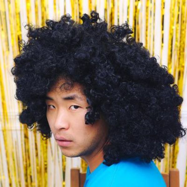 대형 아프로 가발 (블랙) 300g
